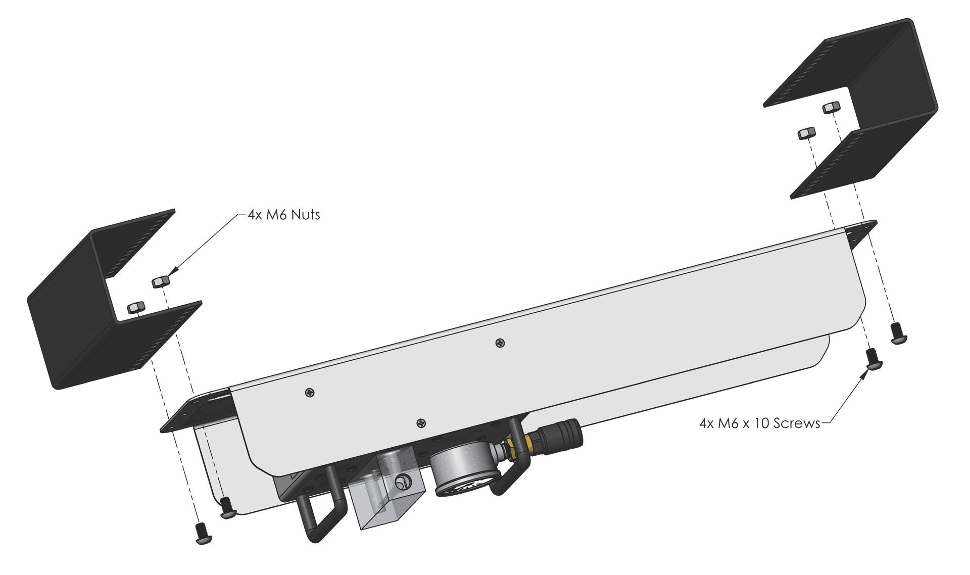 Diagram showing where to use screws